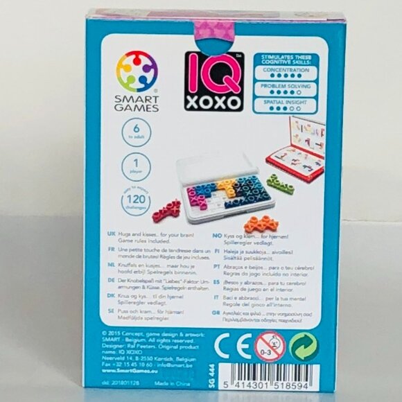 Smart Games IQ XOXO - Brain Teasing Puzzle Game 120 Challenges New Sealed Age 6+ - Picture 9 of 11